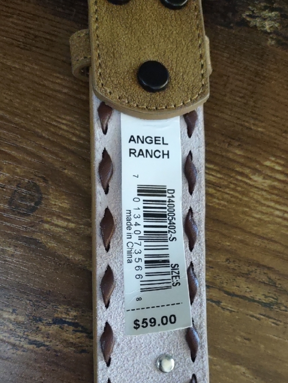 Angel Ranch Embroidered Suede Belt with Rhinestone Accent - Picture 5 of 10